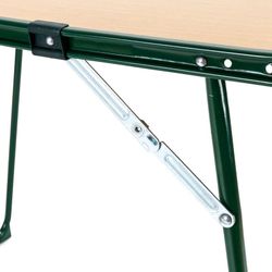 Tavolo pieghevole, 82 x 58 x 66 cm, in acciaio e legno, color marrone e verde | Collezione Forest