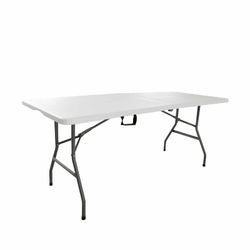 Mesa Plegable Portátil de Resina New Koln Gardiun 180x74x74 cm – Ideal para Jardín, Terraza y Espacios Exteriores