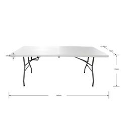 Mesa Plegable Portátil de Resina New Koln Gardiun 180x74x74 cm – Ideal para Jardín, Terraza y Espacios Exteriores