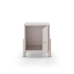 Comodino, 39,4 x 30 x 47 cm, in legno colore crema | Collezione Enola
