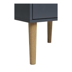Comodino, 40 x 35 x 55 cm, in legno di pino grigio azzurro | Collezione Bisley