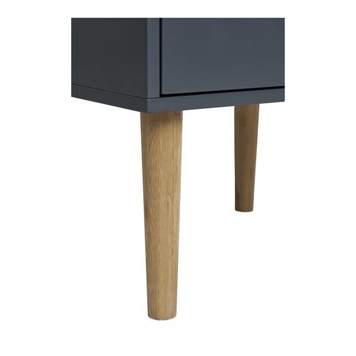 Comodino, 40 x 35 x 55 cm, in legno di pino grigio azzurro | Collezione Bisley