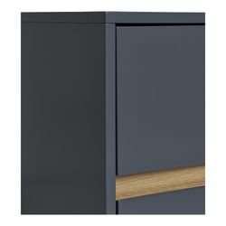 Comodino, 40 x 35 x 55 cm, in legno di pino grigio azzurro | Collezione Bisley