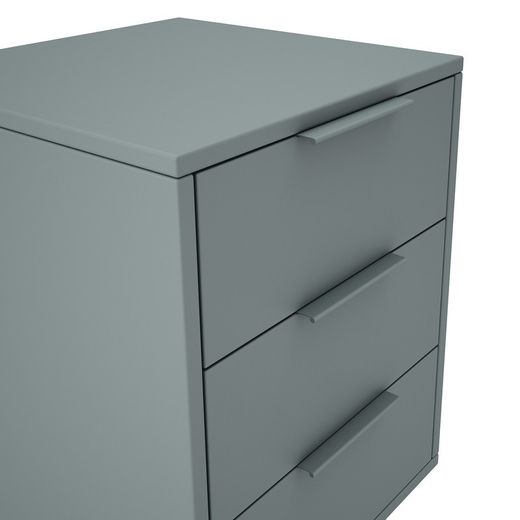 Comodino, 40 x 35 x 65,5 cm, in legno di pino verde e naturale | Collezione Pisco