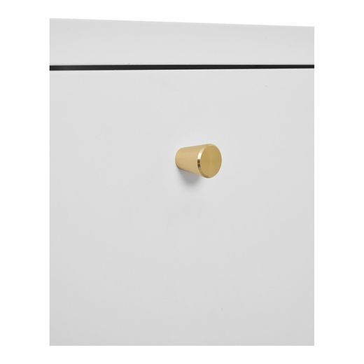 Mesita de noche, 40 x 40 x 60 cm, de acero en blanco | Colección  Dalby