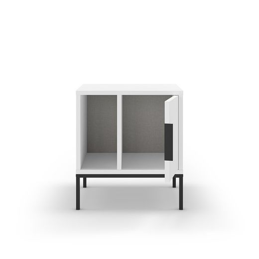 Comodino, 45 x 35 x 50 cm, in legno bianco | Collezione Lani