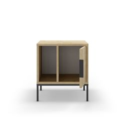 Comodino, 45 x 35 x 50 cm, in legno di rovere | Collezione Lani