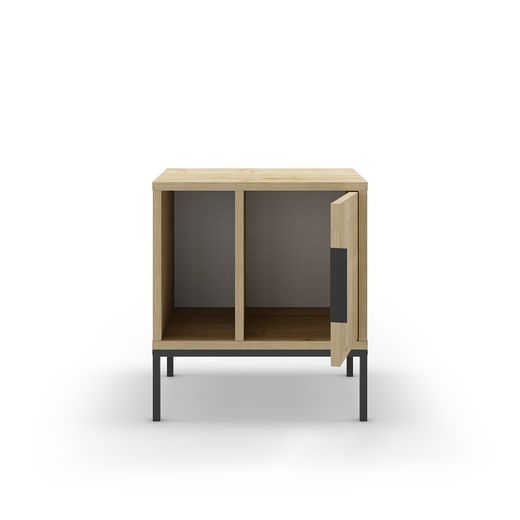 Comodino, 45 x 35 x 50 cm, in legno di rovere | Collezione Lani