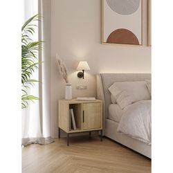 Comodino, 45 x 35 x 50 cm, in legno di rovere | Collezione Lani