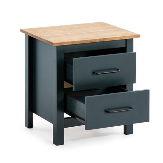 Comodino, 46 x 35 x 49,5 cm, in legno di pino blu | Collezione Miranda