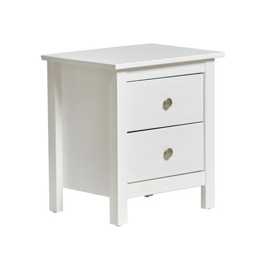 Comodino, 46 x 35 x 49,5 cm, in legno di pino bianco | Collezione Berna