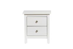 Comodino, 46 x 35 x 49,5 cm, in legno di pino bianco | Collezione Berna