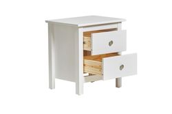 Comodino, 46 x 35 x 49,5 cm, in legno di pino bianco | Collezione Berna