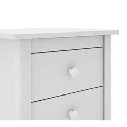 Comodino, 46 x 35 x 49,5 cm, in legno di pino bianco | Collezione Max