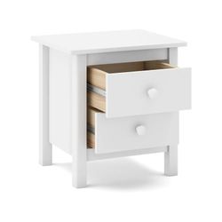 Comodino, 46 x 35 x 49,5 cm, in legno di pino bianco | Collezione Max
