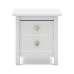 Comodino, 46 x 35 x 49,5 cm, in legno di pino bianco | Collezione Max