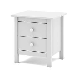 Comodino, 46 x 35 x 49,5 cm, in legno di pino bianco | Collezione Max