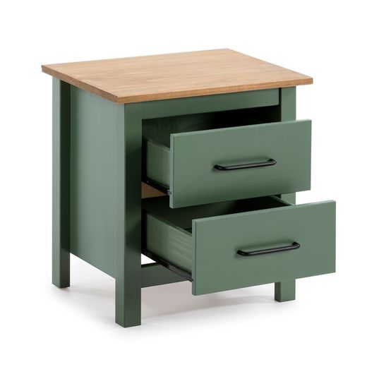 Comodino, 46 x 35 x 49,5 cm, in legno di pino verde | Collezione Miranda