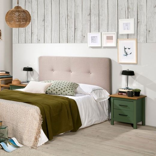 Comodino, 46 x 35 x 49,5 cm, in legno di pino verde | Collezione Miranda