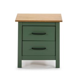 Comodino, 46 x 35 x 49,5 cm, in legno di pino verde | Collezione Miranda