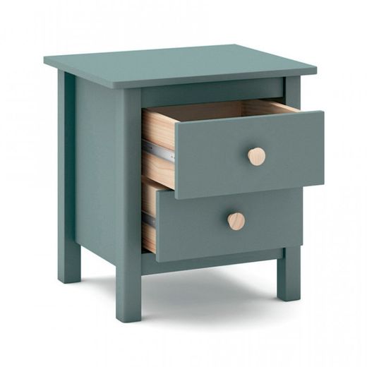 Comodino, 46 x 35 x 49,5 cm, in legno di pino verde | Collezione Max