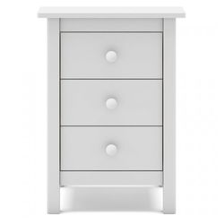 Comodino, 46 x 35 x 65 cm, in legno di pino bianco | Collezione Max