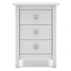 Comodino, 46 x 35 x 65 cm, in legno di pino bianco | Collezione Max