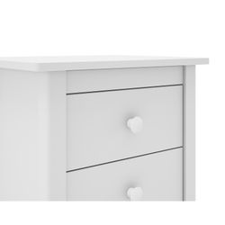 Comodino, 46 x 35 x 65 cm, in legno di pino bianco | Collezione Max