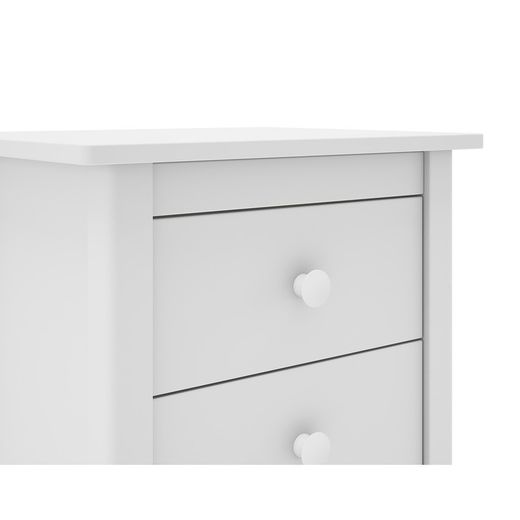 Comodino, 46 x 35 x 65 cm, in legno di pino bianco | Collezione Max