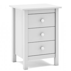 Comodino, 46 x 35 x 65 cm, in legno di pino bianco | Collezione Max