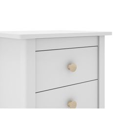 Comodino, 46 x 35 x 65 cm, in legno di pino bianco | Collezione Max