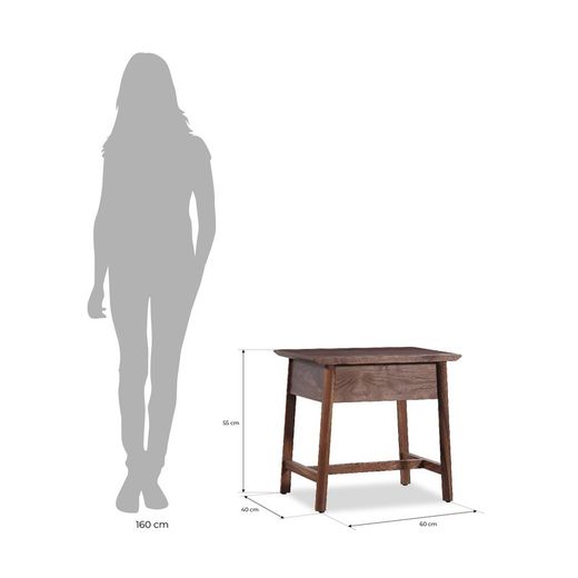 Comodino, 60 x 40 x 55 cm, in legno | Collezione Inari
