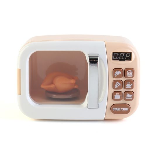 Microonde giocattolo, 20 x 13 x 13 cm, in polietilene beige | Collezione Happy Gourmet