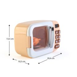 Microonde giocattolo, 20 x 13 x 13 cm, in polietilene beige | Collezione Happy Gourmet