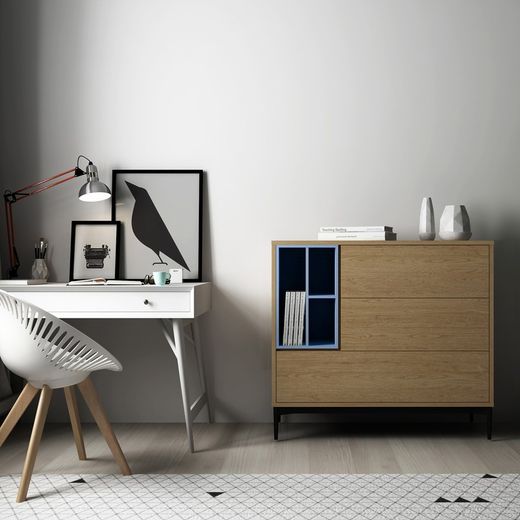 Mobile da soggiorno, 103,4 x 39,6 x 95 cm, blu | Collezione Onnie