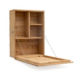 Mueble Bar de Pared Gardiun Cheers 52x22x77,5 cm - Armario de Madera con Baldas, Puerta Frontal y Función Convertible en Mesa para Espacios Pequeños