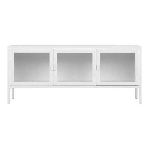 Mobile TV, 130 x 40 x 55 cm, in acciaio bianco | Collezione Brisbane