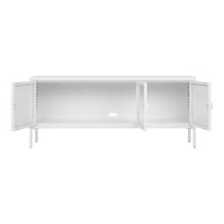 Mobile TV, 130 x 40 x 55 cm, in acciaio bianco | Collezione Brisbane