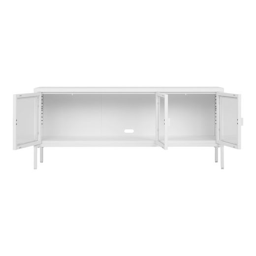 Mobile TV, 130 x 40 x 55 cm, in acciaio bianco | Collezione Brisbane
