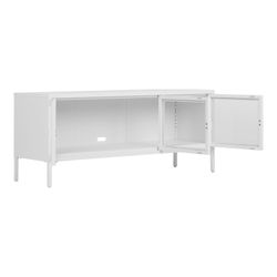 Mobile TV, 130 x 40 x 55 cm, in acciaio bianco | Collezione Brisbane