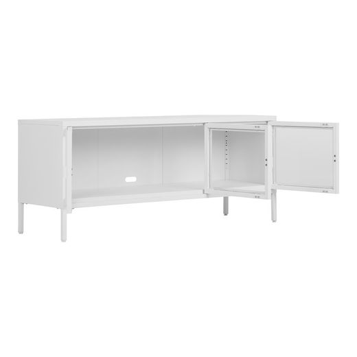 Mobile TV, 130 x 40 x 55 cm, in acciaio bianco | Collezione Brisbane