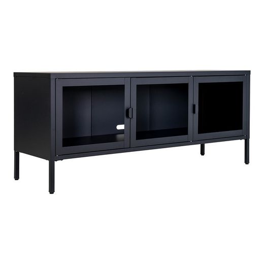 Mobile TV, 130 x 40 x 55 cm, in acciaio nero | Collezione Brisbane