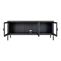 Mobile TV, 130 x 40 x 55 cm, in acciaio nero | Collezione Brisbane