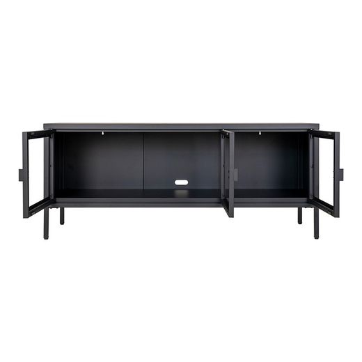 Mobile TV, 130 x 40 x 55 cm, in acciaio nero | Collezione Brisbane