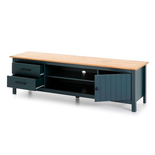 Mobile TV, 158 x 40 x 47 cm, in legno di pino blu | Collezione Miranda