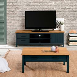 Mobile TV, 158 x 40 x 47 cm, in legno di pino blu | Collezione Miranda