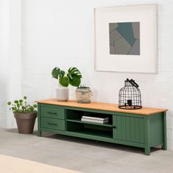 Mobile TV, 158 x 40 x 47 cm, in legno di pino verde | Collezione Miranda
