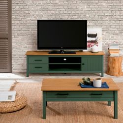 Mobile TV, 158 x 40 x 47 cm, in legno di pino verde | Collezione Miranda