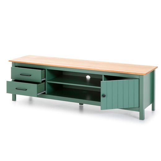 Mobile TV, 158 x 40 x 47 cm, in legno di pino verde | Collezione Miranda