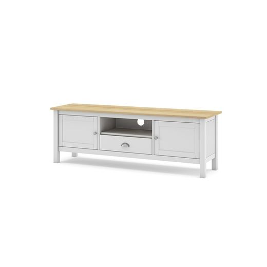 Mobile TV, 158 x 40 x 53 cm, in legno di pino bianco | Collezione Misti